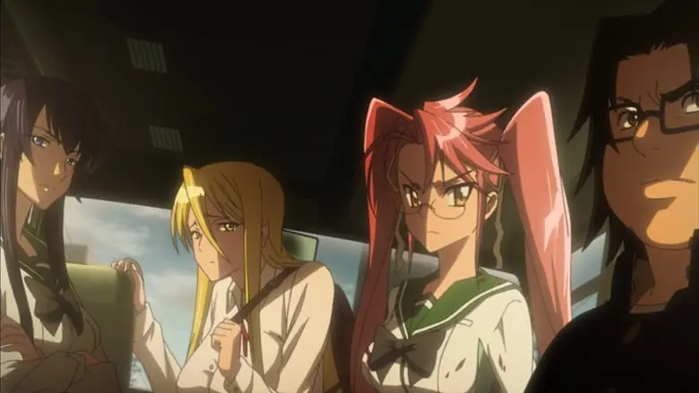 Adegan anime Highschool of the Dead yang menegangkan