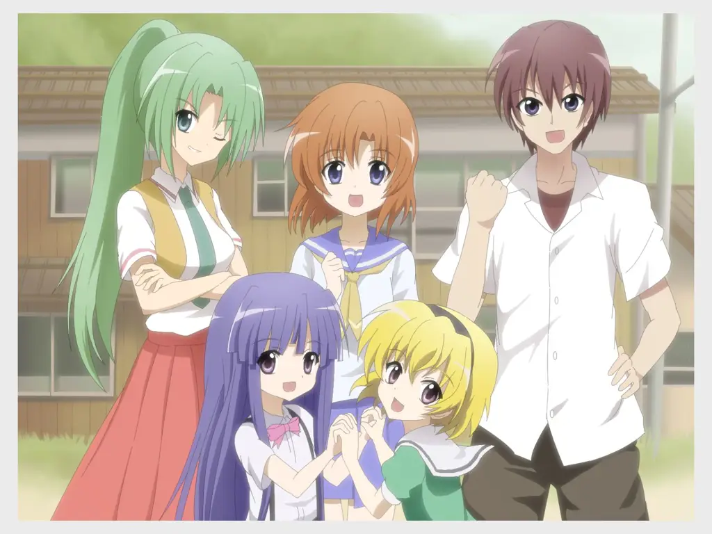 Potongan gambar dari anime Higurashi no Naku Koro Ni