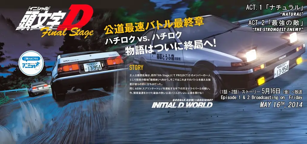 Screenshot anime Initial D