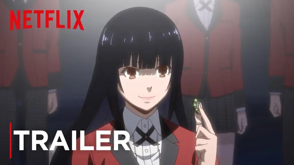 Gambar adegan menegangkan dari anime Kakegurui