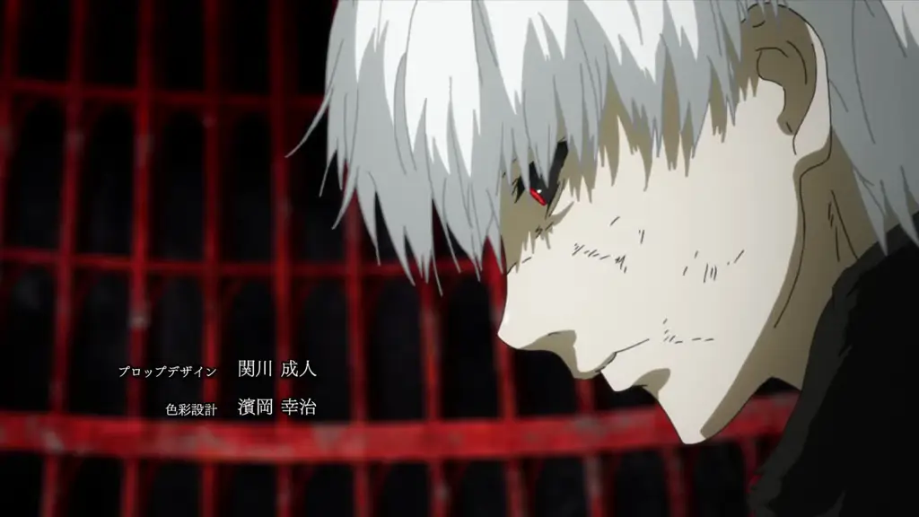 Adegan menegangkan dari anime Tokyo Ghoul Cuplikan adegan anime Tokyo Ghoul