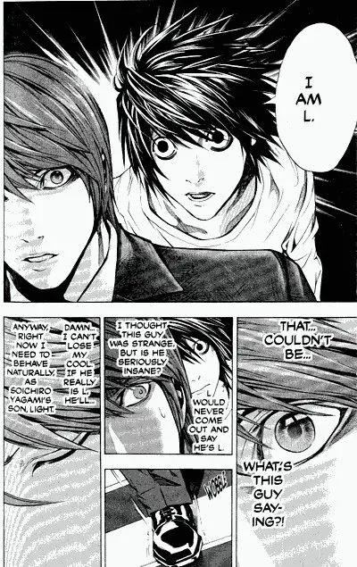 Ilustrasi adegan menegangkan dari Death Note