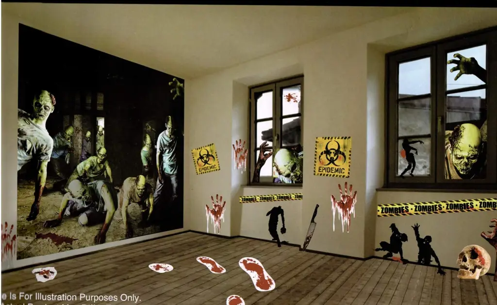 Adegan menegangkan dari kiamat zombie Gambar adegan kiamat zombie