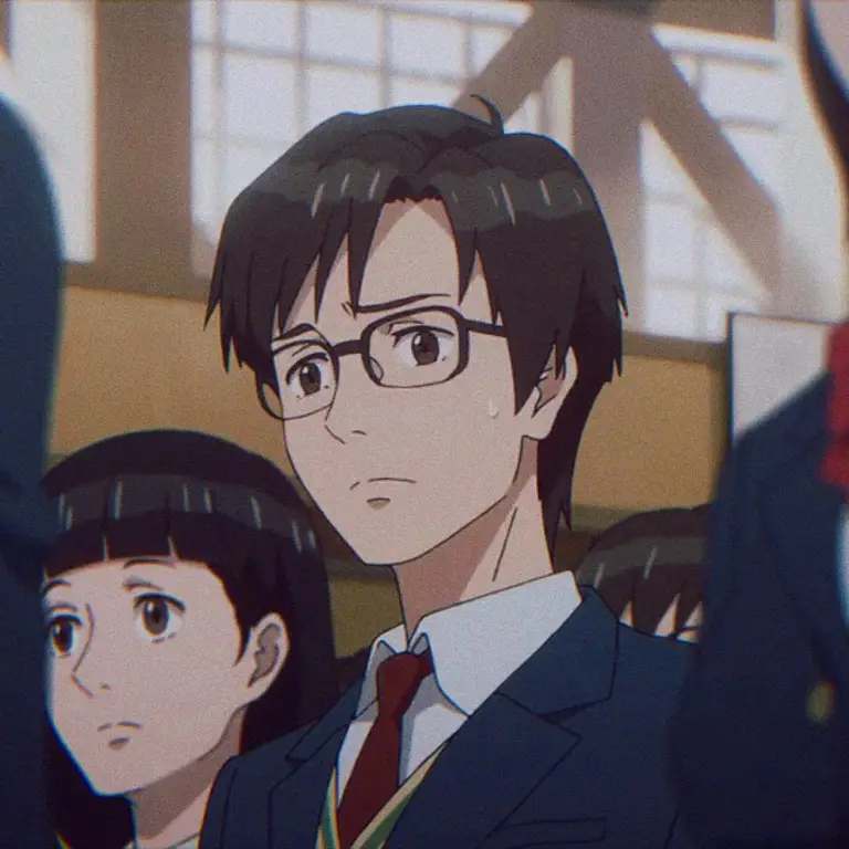 Screenshot anime Parasyte yang menampilkan Shinichi dan Migi