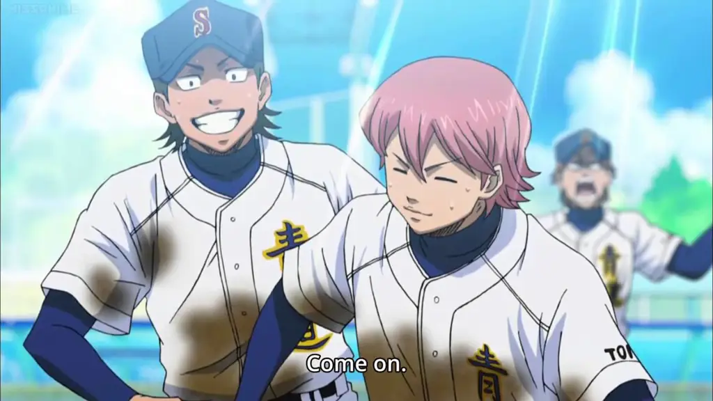 Adegan pertandingan baseball di Diamond no Ace