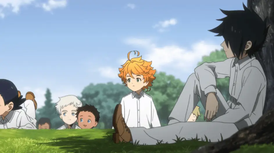 Adegan anime The Promised Neverland yang menegangkan