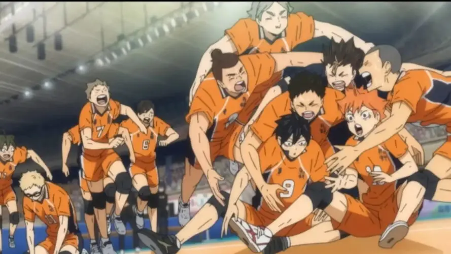 Adegan pertandingan final Haikyuu yang menegangkan