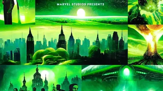 Gambar adegan invasi alien di Secret Invasion