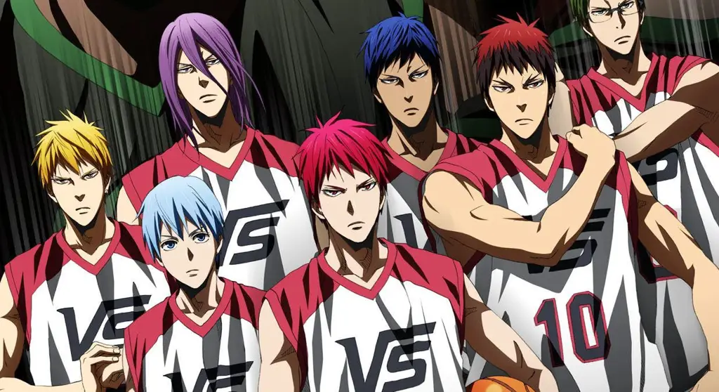 Gambar adegan pertandingan basket dalam Kuroko no Basket