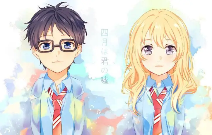 Gambar adegan sedih dalam anime Kimi no Uso