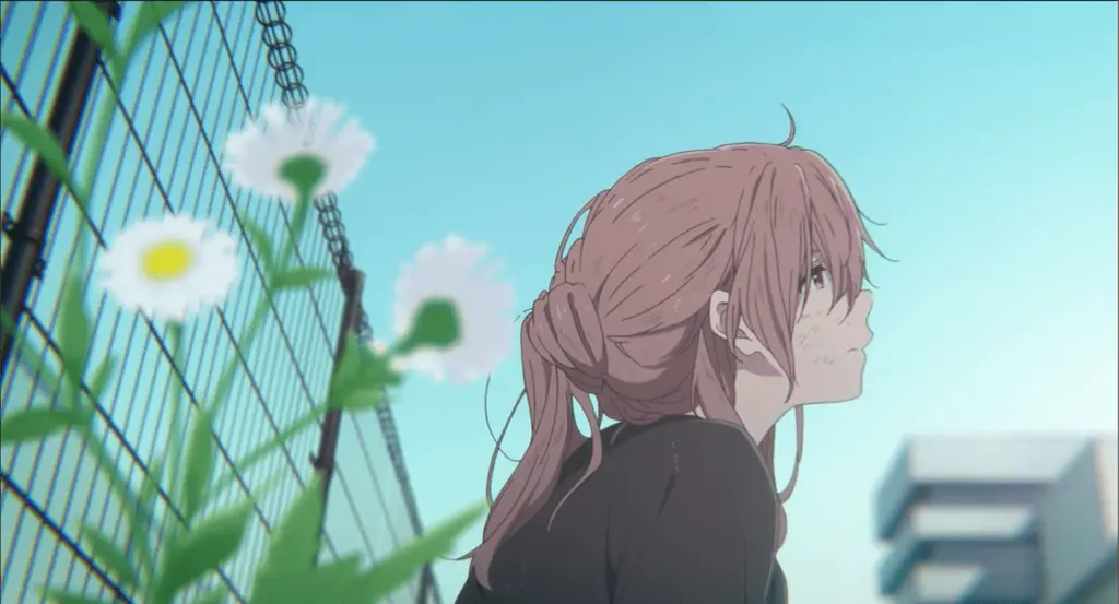 Adegan dari anime A Silent Voice yang menampilkan karakter utama