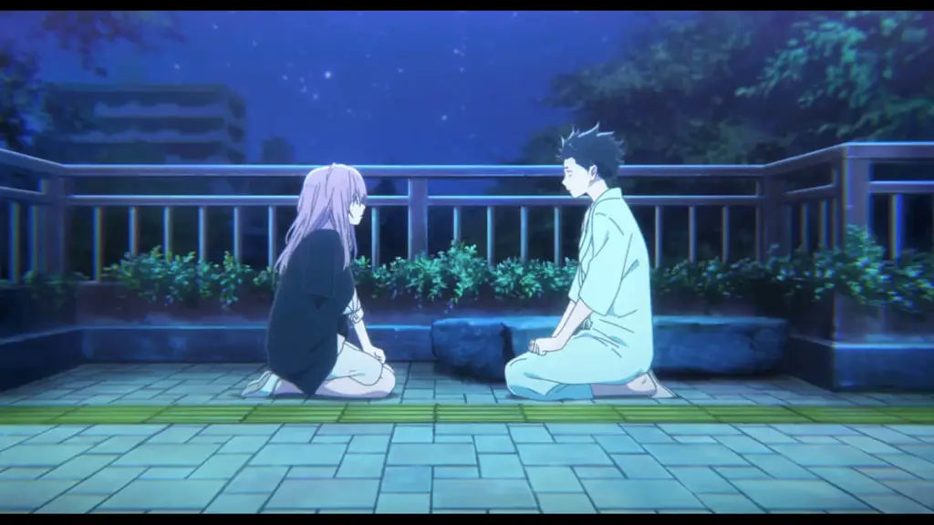 Suatu adegan dalam film A Silent Voice