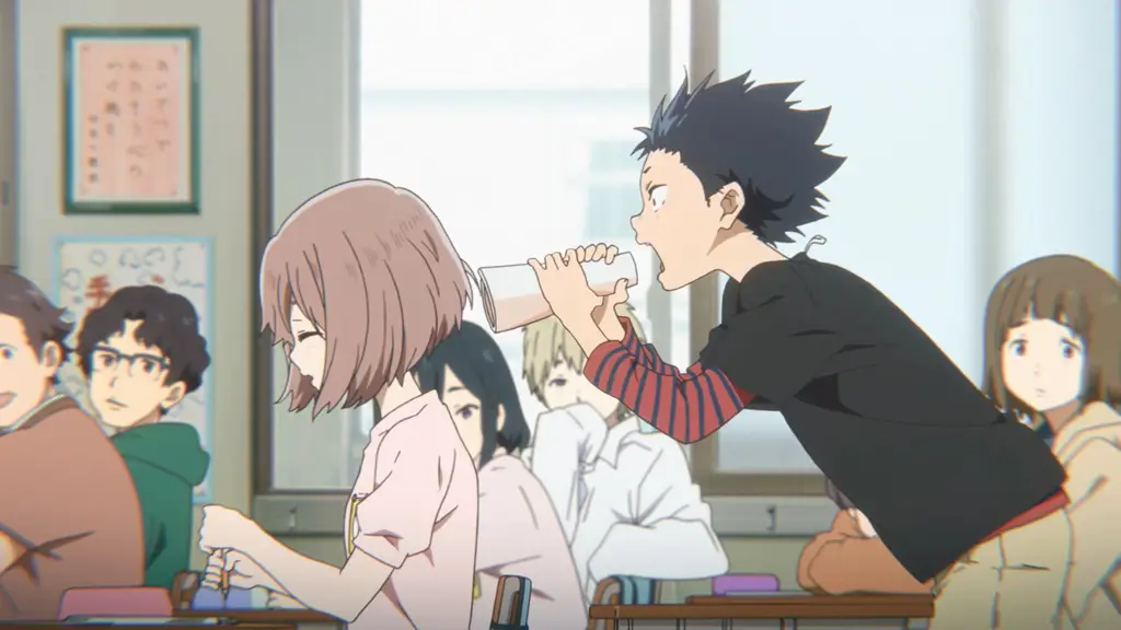 Adegan Mengharukan dari Koe no Katachi Gambar adegan dari anime Koe no Katachi