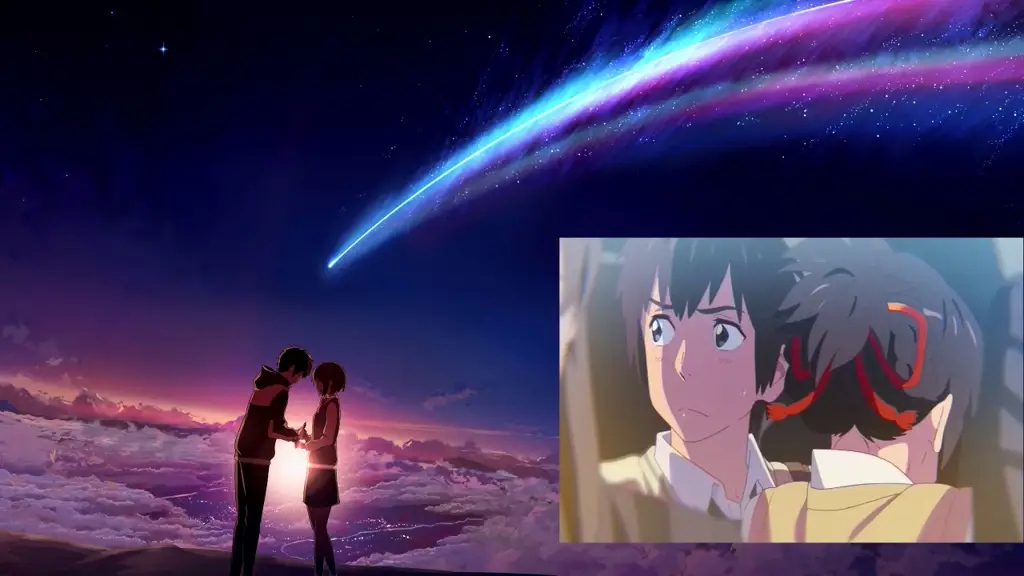 Adegan Mitsuha dan Taki dalam film Your Name.