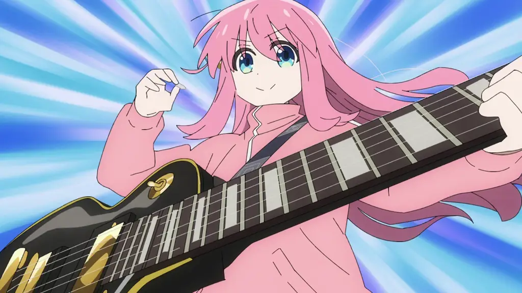 Gambar adegan musik dalam anime Bocchi the Rock!