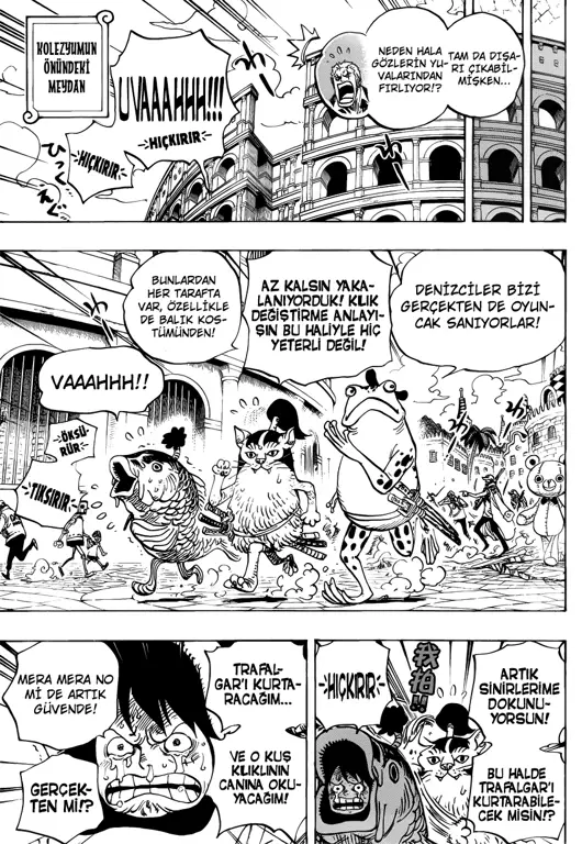 Gambar adegan kunci dari One Piece episode 731