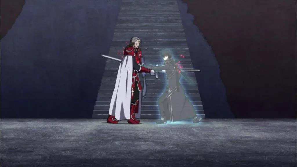 Gambar adegan penutup dalam Sword Art Online II Episode 21