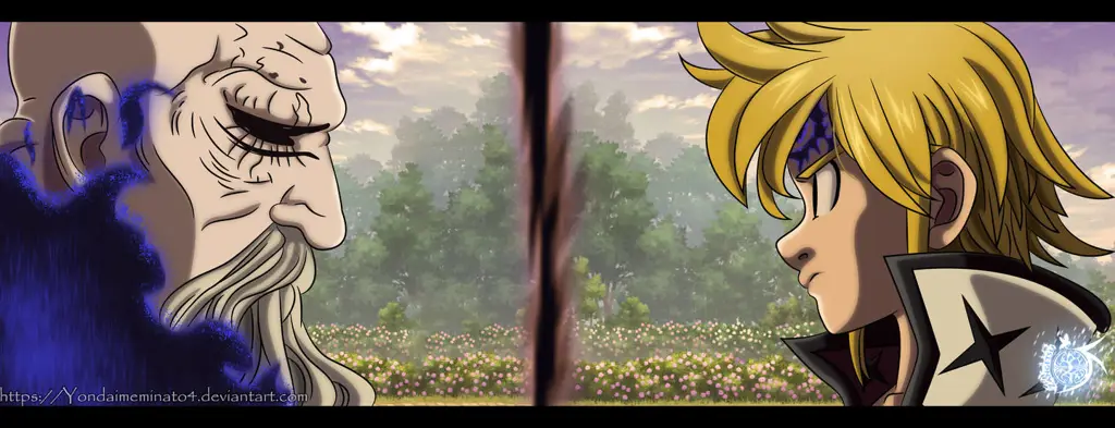 Gambar adegan penutup di Nanatsu no Taizai episode 21