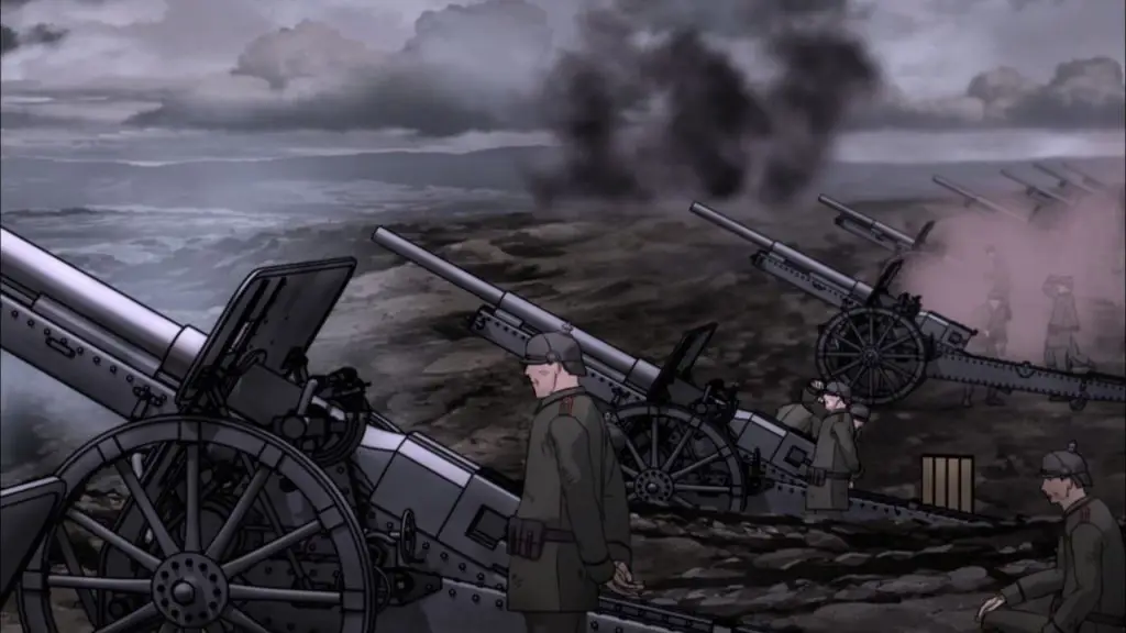 Gambar adegan peperangan dari anime Youjo Senki