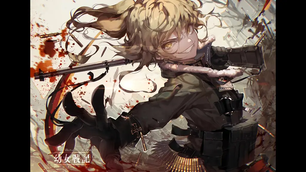 Adegan pertempuran dalam anime Youjo Senki