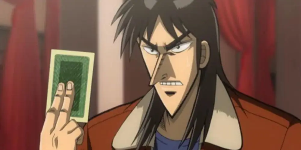 Gambar adegan perjudian menegangkan dari anime Kaiji