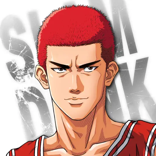 Gambar tim basket Slam Dunk sedang bermain