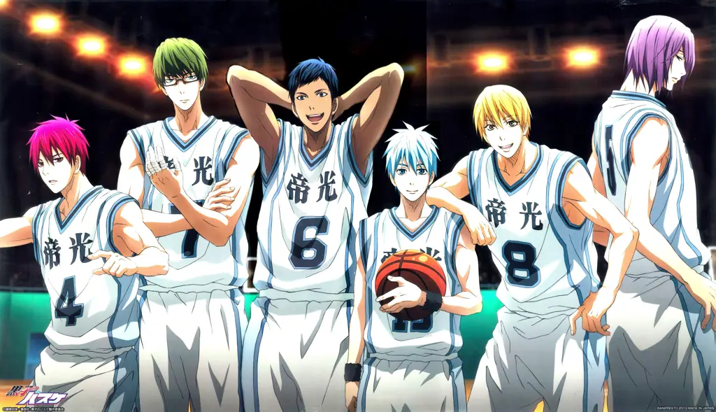 Gambar adegan pertandingan basket Kuroko no Basket