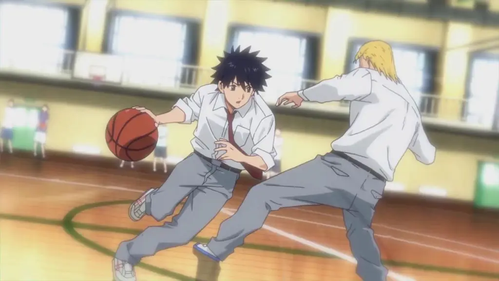 Adegan pertandingan basket anime Jepang