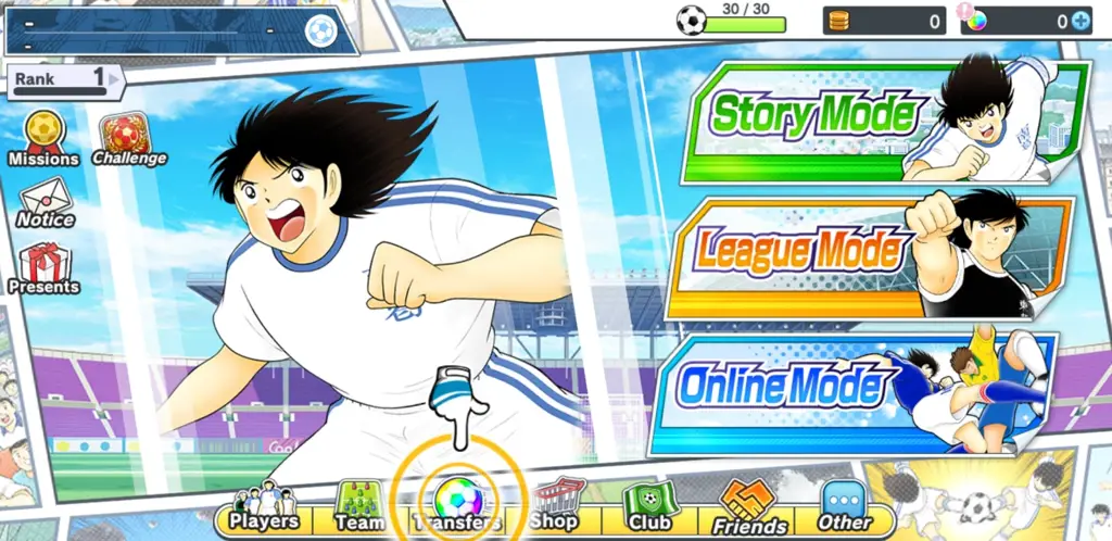 Gambar pertandingan sepak bola Captain Tsubasa