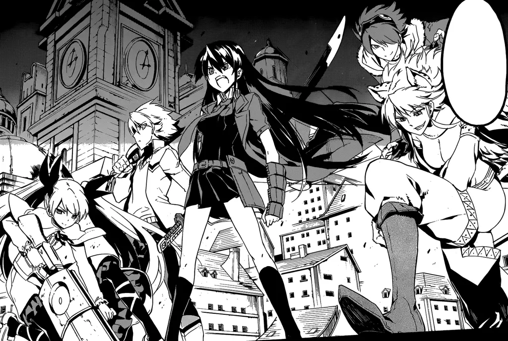 Adegan pertarungan epik dari manga Akame ga Kill.