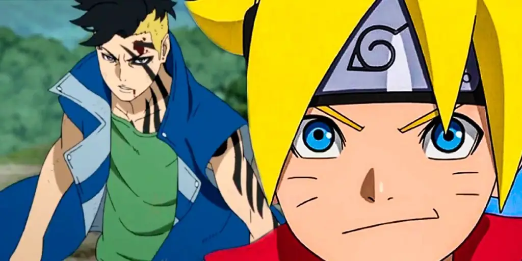 Boruto dan Kawaki sedang bertarung