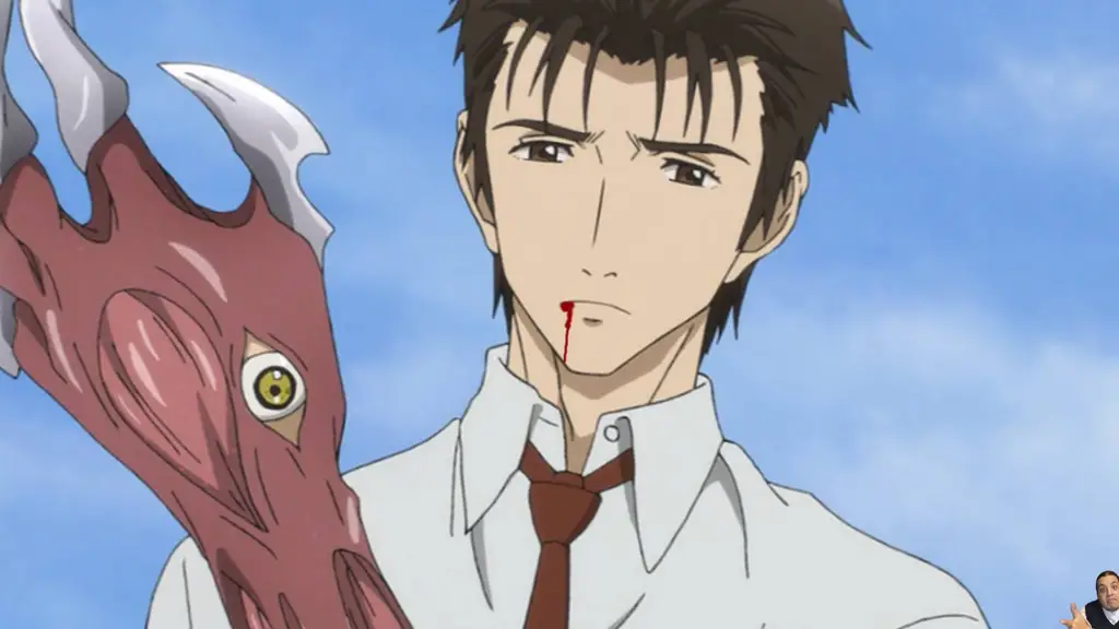 Gambar adegan aksi dari anime Parasyte