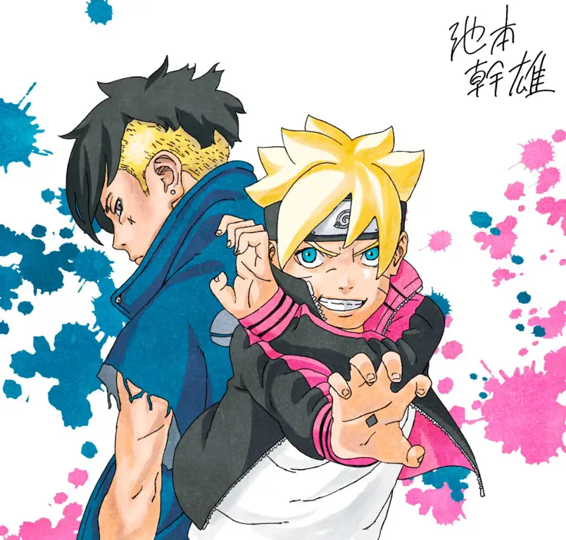 Boruto dan Kawaki sedang bertarung