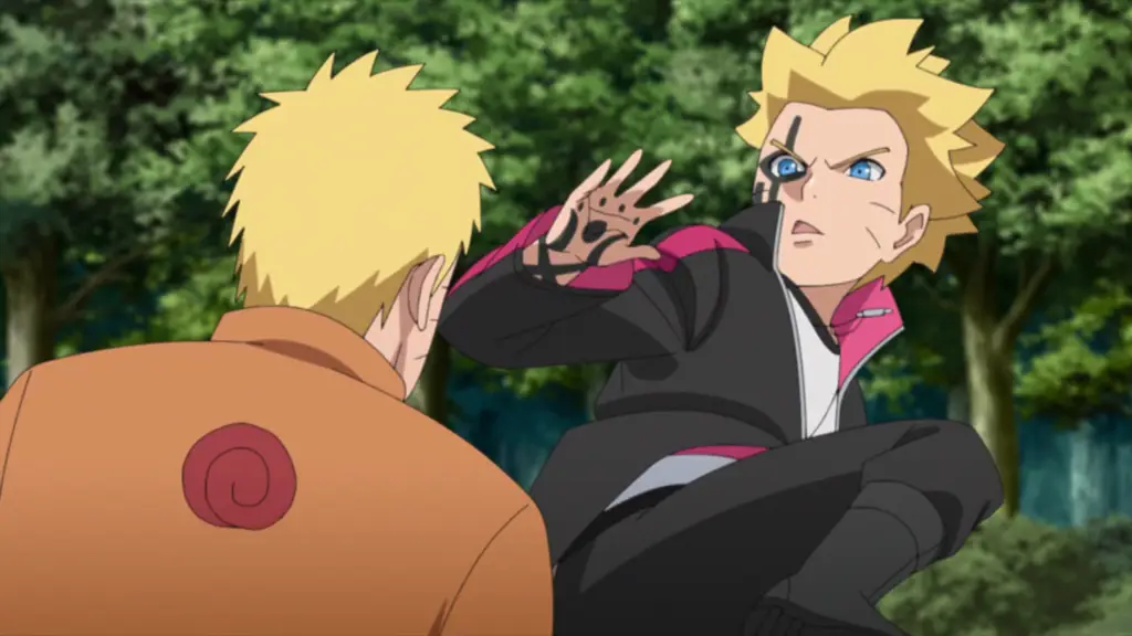 Adegan pertarungan Boruto dan Naruto