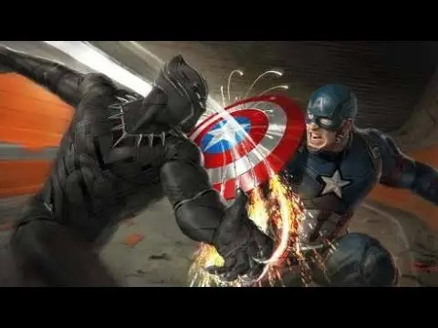 Adegan pertarungan Captain America bergaya anime