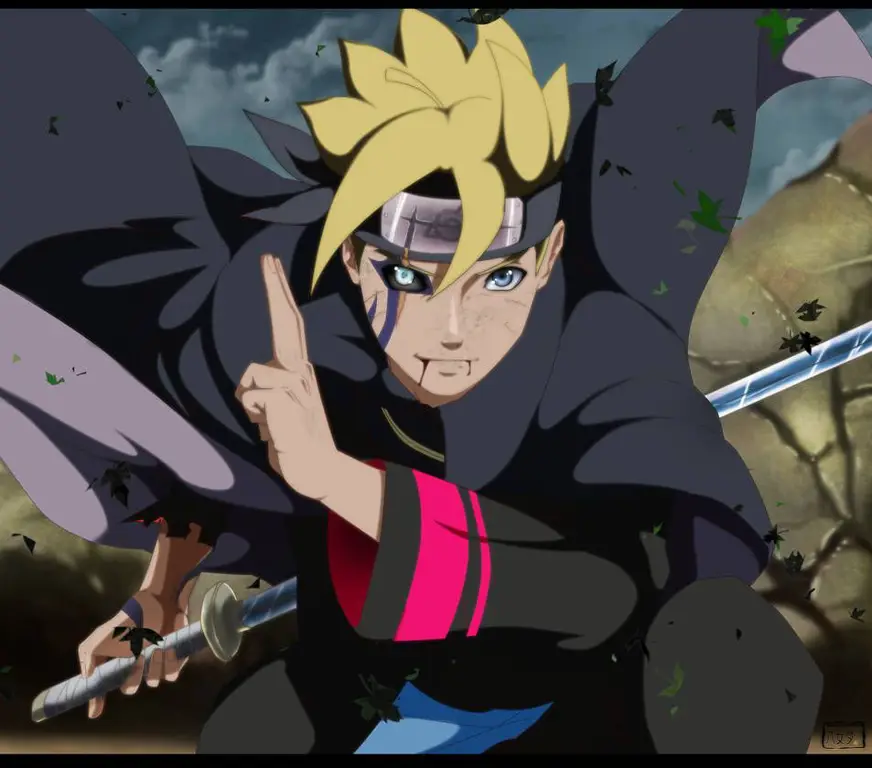 Gambar para karakter Boruto sedang bertarung