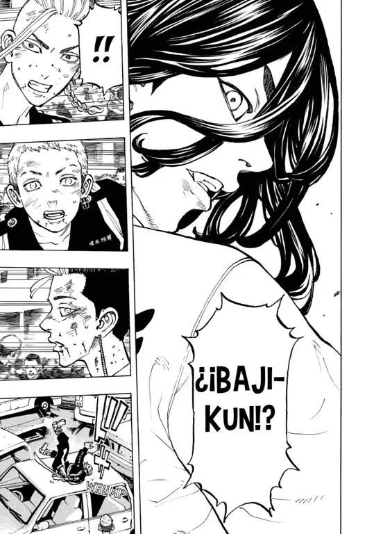 Adegan Pertarungan di Chapter 214 Panel-panel manga Tokyo Revengers Chapter 214 yang menampilkan pertarungan sengit