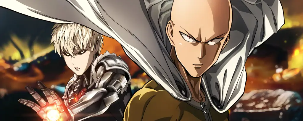 Para karakter One Punch Man sedang bertarung