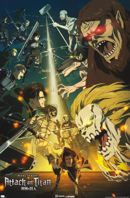 Gambar adegan menegangkan dari Attack on Titan Season 4