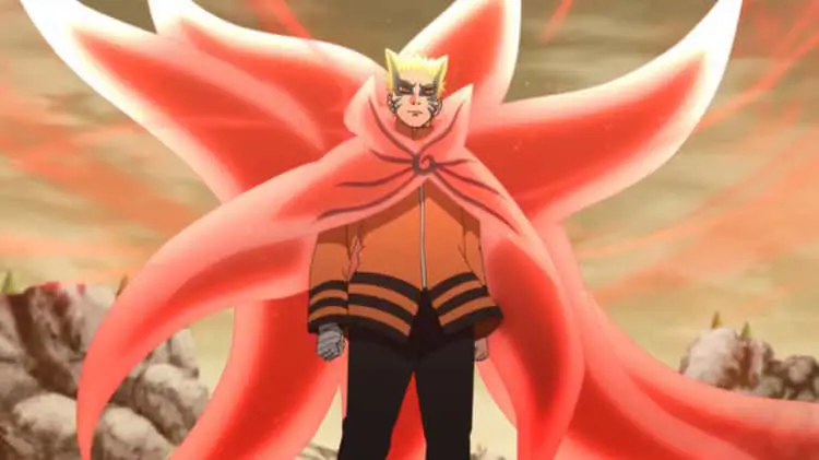 Karakter Boruto sedang bertarung