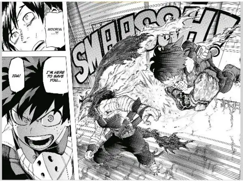 Gambar adegan pertarungan yang seru dalam Boku no Hero Academia