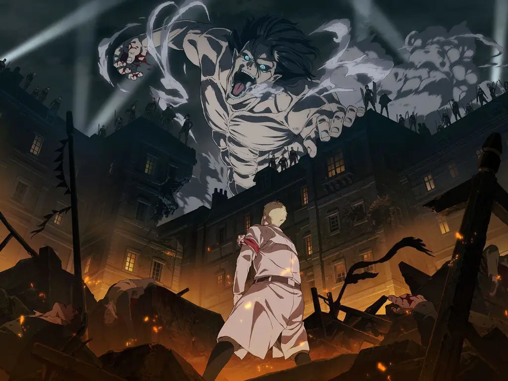 Adegan Pertarungan Epik di Attack on Titan Season 4 Gambar adegan menegangkan dari Attack on Titan Season 4