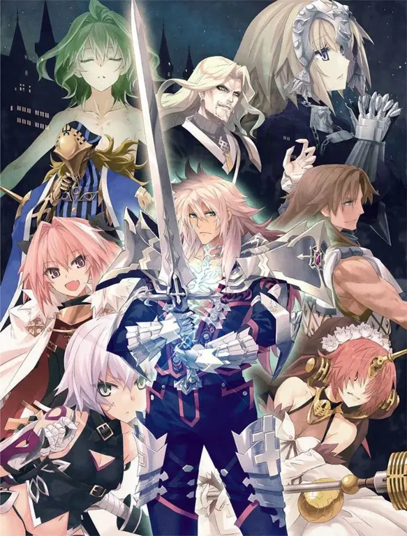 Screenshot anime Fate Apocrypha yang menampilkan pertempuran seru