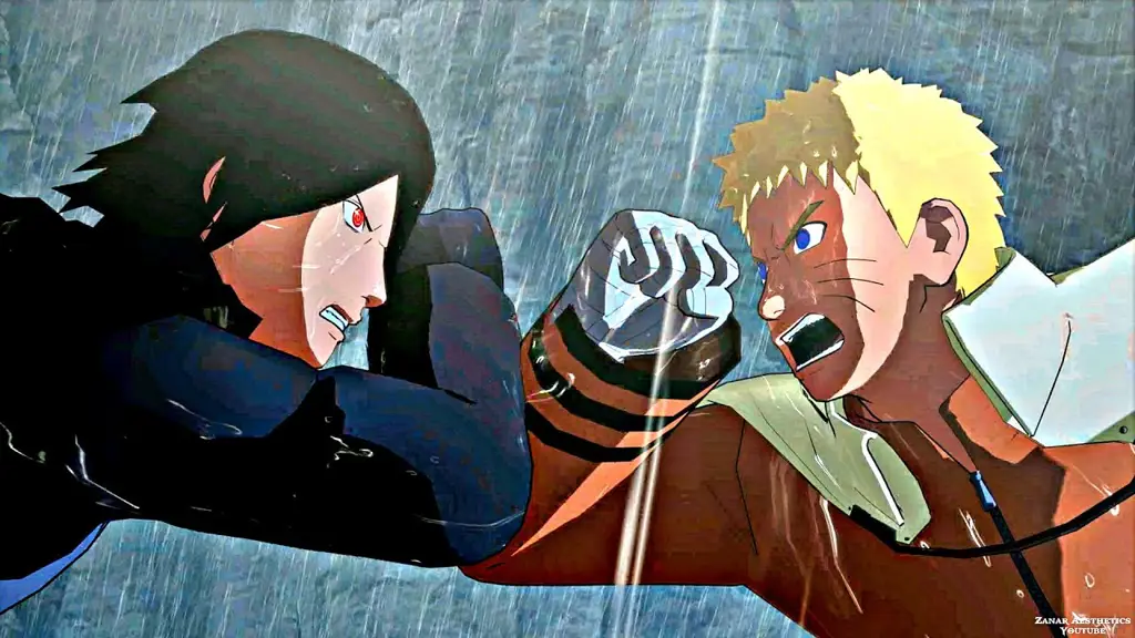 Adegan pertarungan Naruto dan Sasuke