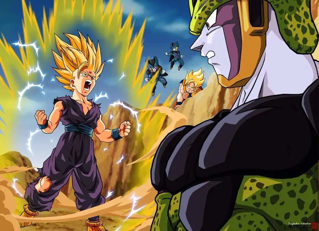 Gambar adegan pertarungan seru dalam Dragon Ball Kai