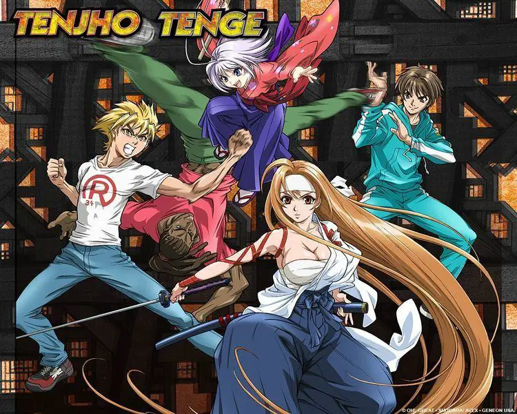 Adegan pertarungan seru dalam anime Tenjou Tenge