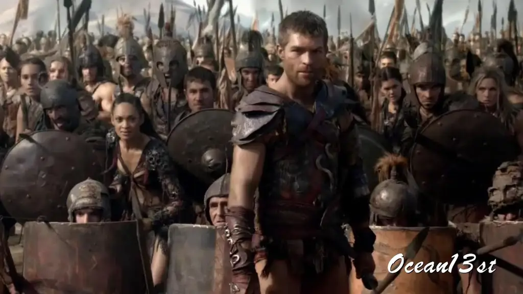 Gambar adegan pertempuran Spartacus