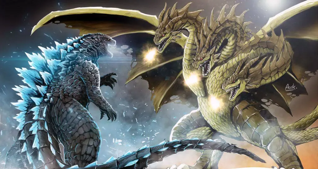 Godzilla melawan King Ghidorah dalam pertempuran epik