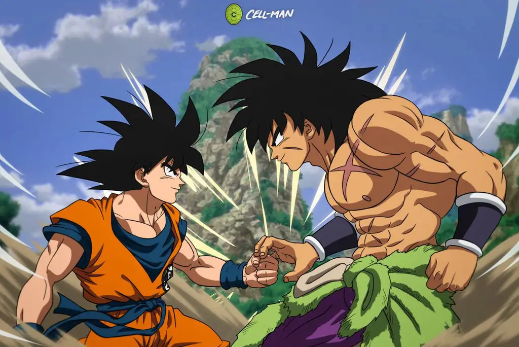 Adegan pertarungan Goku dan Broly