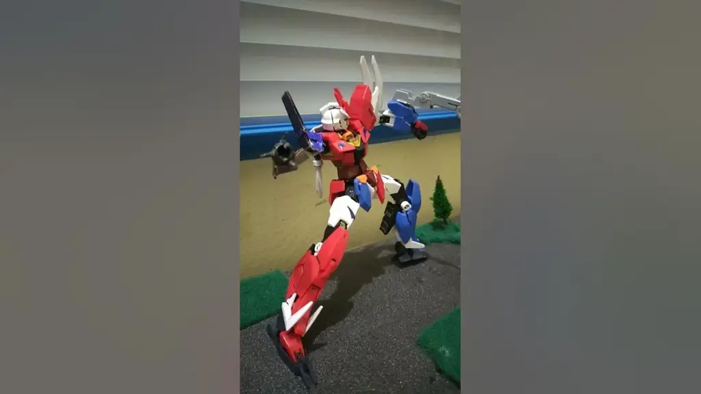 Gambar adegan pertarungan Gunpla yang seru